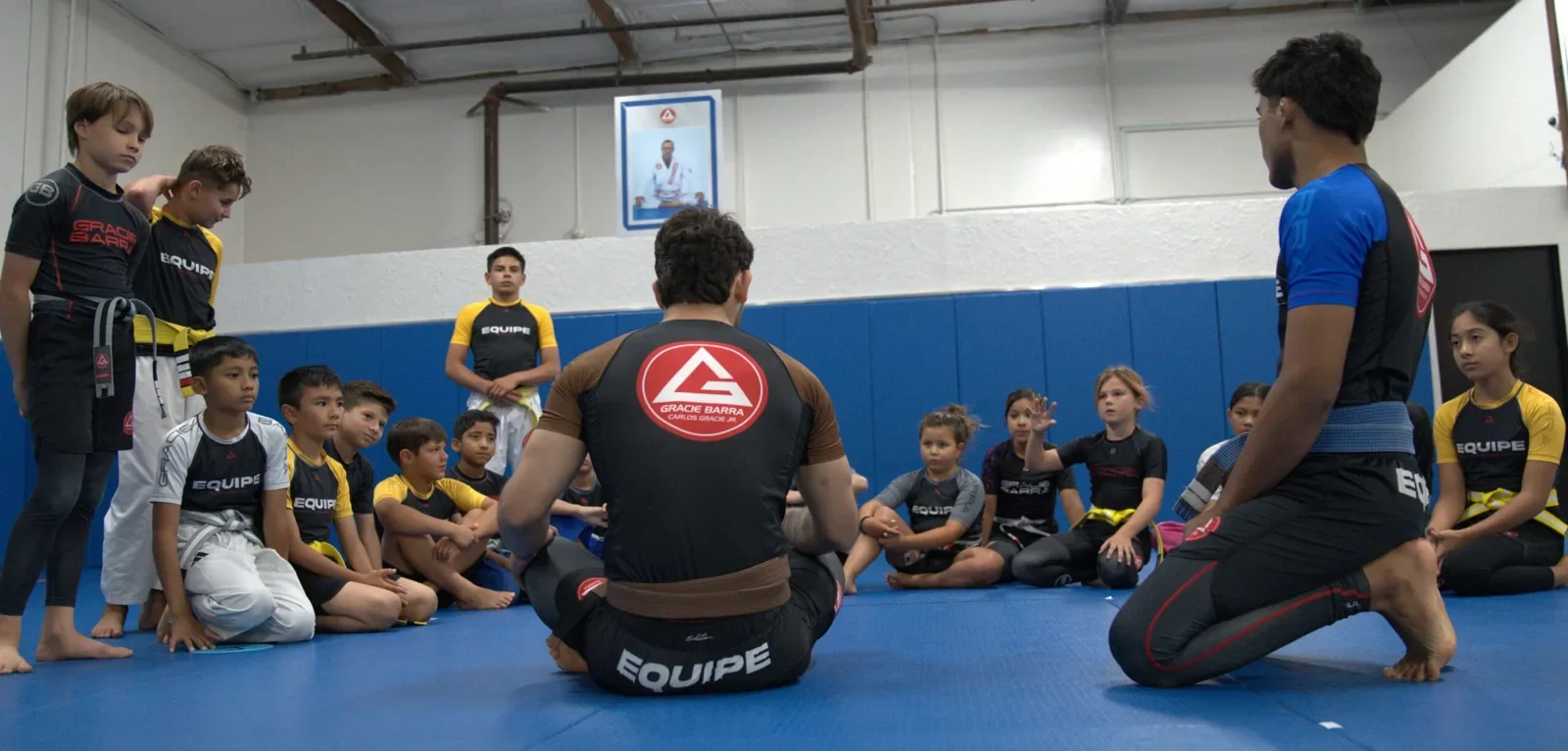 Kids learning together at Gracie Barra Upland
